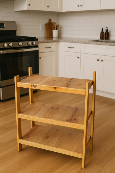 Woodzen Ahşap Mutfak Rafı banyo rafı ayakkabılık baharatlık çiçeklik