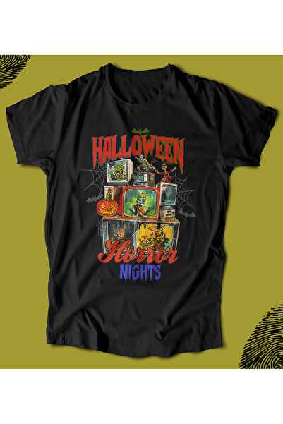 BUTSHIRT تي شيرت BU 'Halloween - Night of Terror' تي شيرت للجنسين ذو مقاس عادي
