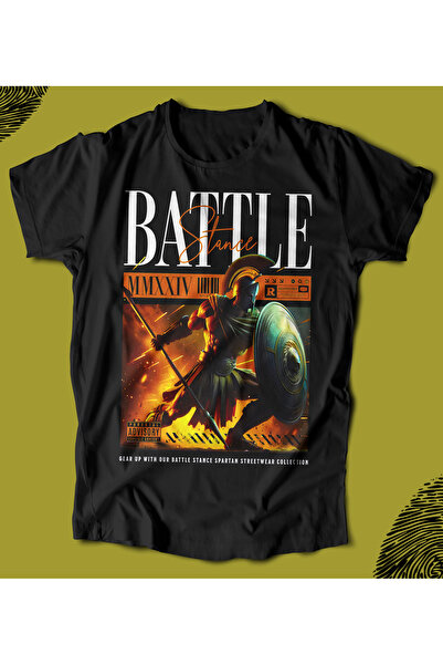 BUTSHIRT This T-Shirt'Ancient Greek & Roman Soldier - Battle Stance' Regular-Fit' Unisex T-Shirt