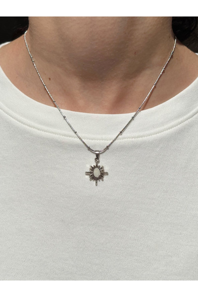 Eylülün Takısı Women's Silver Color Polar Star Necklace