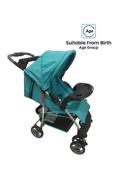 Moon عربة أطفال قابلة للطي من تريك - لون أزرق ميلانج