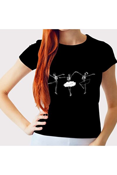 Ada Kostüm Tasarım تي شيرت راقصون على شكل هيكل عظمي من راقصات الباليه