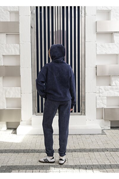 OUZ 3-Thread Hooded Tracksuit with Washing Effect