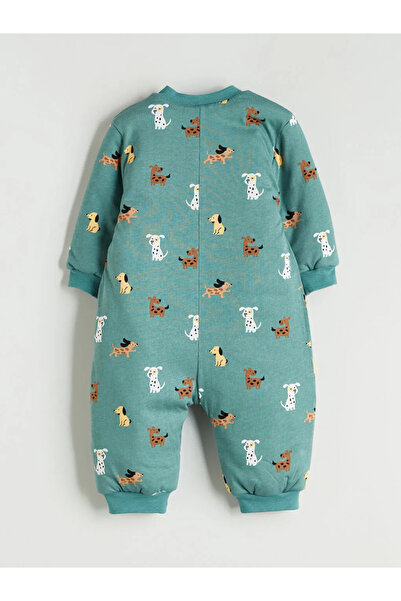 LC Waikiki LCW baby Yeşil 2.5 Tog Bisiklet Yaka Uzun Kollu Erkek Bebek Uyku Tulumu