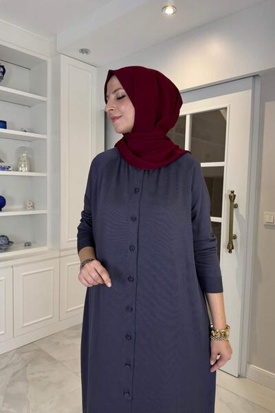 Rabia Şamlı Ferace Knitwear Cardigan Anthracite