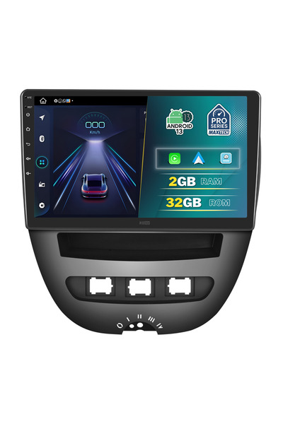 MaxTech Navigatie compatibila Peugeot 107, Citroen C1, Toyota Aygo ( 2005 - 2014 ), 2 GB Ram 32 GB Rom