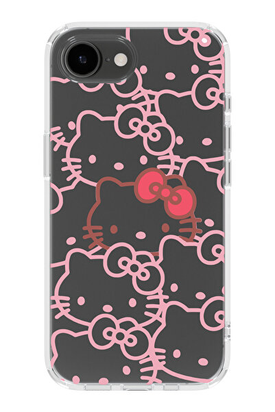 moonset Iphone 16E Uyumlu Hello Kitty Tasarımlı Baskılı Şeffaf Telefon Kılıfı
