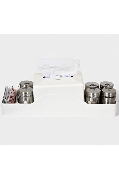 PRATİKPAK Restaurants & Cafes & Bars & Offices Special Manager Organizer Napkin Holder Plastic Horizontal Pack of 3