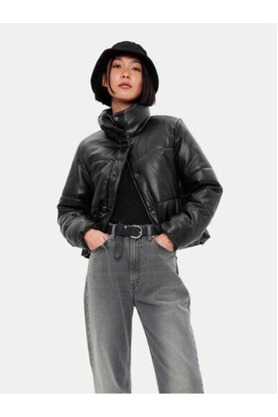 GAP Γυναικείο Μπουφάν από Δέρμα 486399 Μαύρο