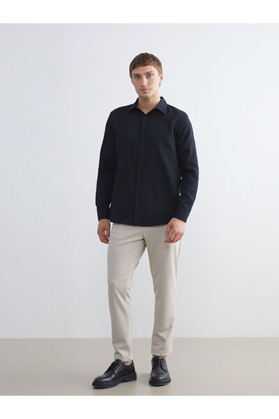 LC Waikiki Create Your Style from Uzg Store |   Slim Fit Long Sleeve Dobby Men's Shirt