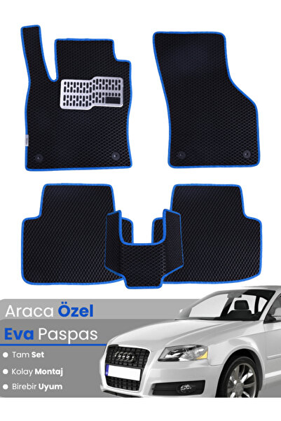 stiloto طقم كامل من حصائر EVA متوافقة مع أودي A3 هاتشباك (2003-2012) - مخصصة ...