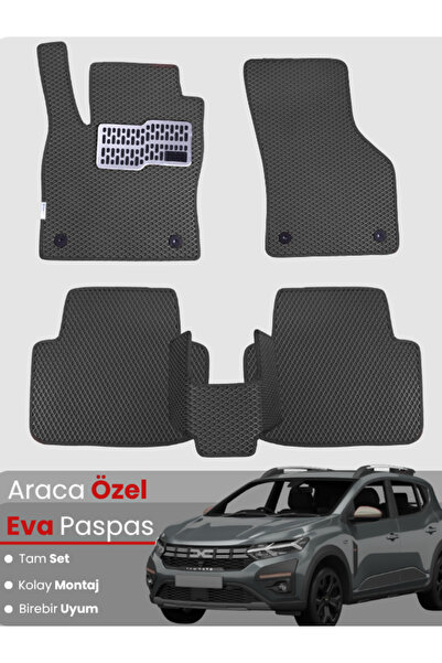 Figapp DACİA SANDERO STEPWAY (2020-2025) Uyumlu EVA Paspas Tam Set–Araca Özel...