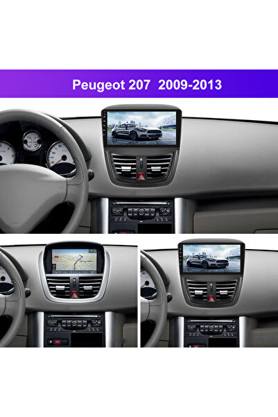 MaxTech Navigatie Peugeot 207 (2009-2013) dedicata, 4 GB Ram 64 GB Rom OctaCore, Carplay & Android auto