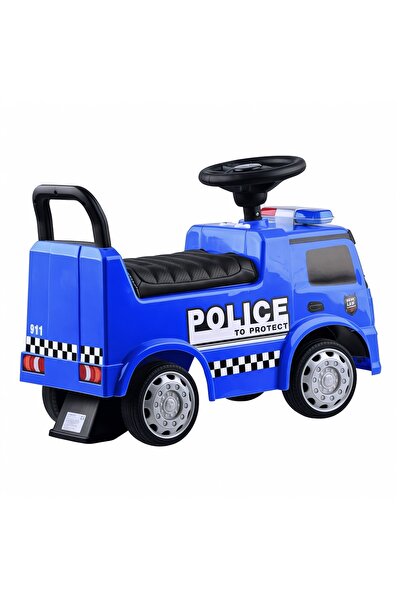ALBADER Ride-On Truck Car for Kids, Push Ride-On Vehicle with Siren Sounds, Lights, Hidden Storage, Puch Car