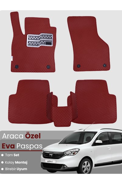 stiloto DACİA LODGY 5 KİŞİLİK (2012-2022) Uyumlu EVA Paspas Tam Set–Araca Öze...