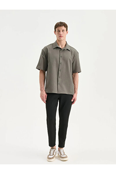 LC Waikiki LCW Vision Yeşil Rahat Kalıp Kısa Kollu Erkek Gömlek