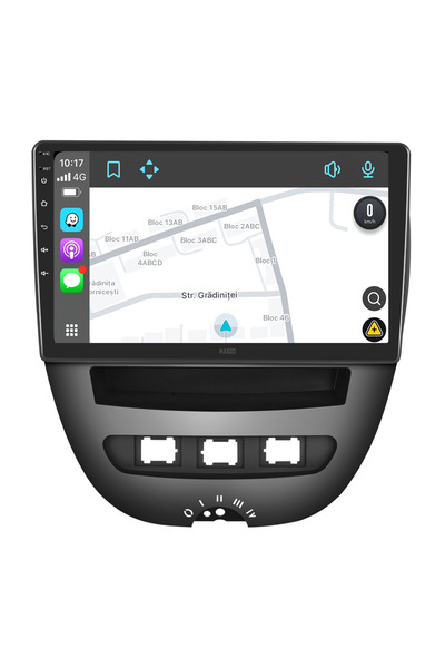 MaxTech Navigatie compatibila Peugeot 107, Citroen C1, Toyota Aygo ( 2005 - 2014 ), 2 GB Ram 32 GB Rom
