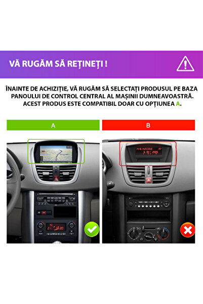 MaxTech Navigatie Peugeot 207 (2009-2013) dedicata, 6 GB Ram 128 GB Rom OctaCore, Carplay & Android auto