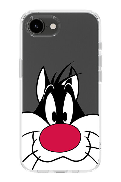 moonset Iphone 16E Uyumlu Sylvester Tasarımlı Baskılı Şeffaf Telefon Kılıfı