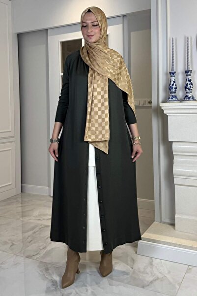 Rabia Şamlı Ferace Knitwear Cardigan Khaki