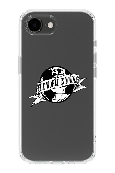 moonset Iphone 16E Uyumlu The World Is Yours Tasarımlı Baskılı Şeffaf Telefon...