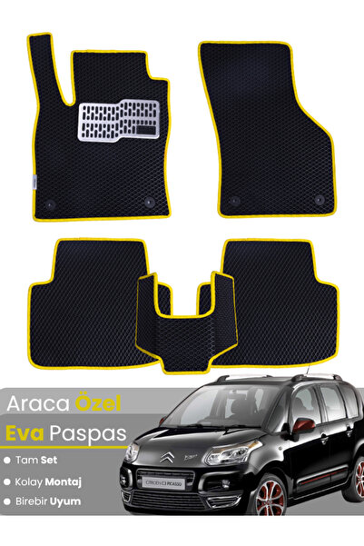 stiloto مجموعة كاملة من دواسات EVA متوافقة مع سيتروين C3 بيكاسو (2009-2017) -...