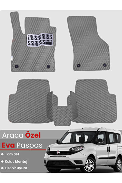 stiloto FİAT DOBLO (2010-2022) Uyumlu EVA Paspas Tam Set–Araca Özel,Su Geçirm...
