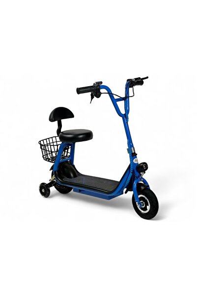 ALBADER Electric Kick Scooter for Kids, E-Scooter with Basket and Training Wheels, 36V Battery, 3 Speeds