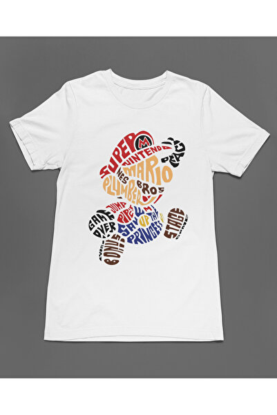 Bumeta تي شيرت ماريو سوبر ماريو أتيري كاسيت جيم للجنسين