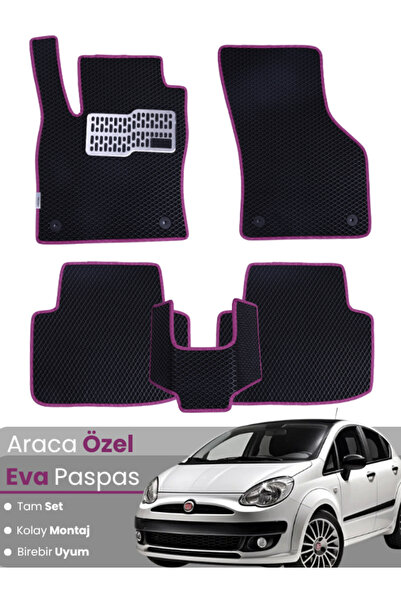 stiloto مجموعة كاملة من دواسات EVA متوافقة مع سيارة فيات بونتو إيفو (2009-201...