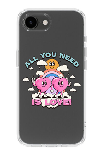 moonset Iphone 16E Uyumlu All You Need Tasarımlı Baskılı Şeffaf Telefon Kılıfı