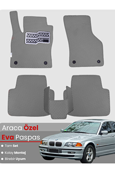 Figapp BMW 3 SERİSİ E46 (1997-2006) Uyumlu EVA Paspas Tam Set–Araca Özel,Su G...