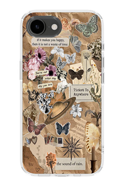 moonset Iphone 16E Uyumlu Ticket To Anywhere Tasarımlı Baskılı Şeffaf Telefon...