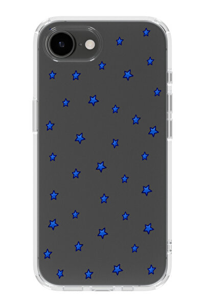 moonset Iphone 16E Uyumlu Minik Yıldızlar Tasarımlı Baskılı Şeffaf Telefon Kı...