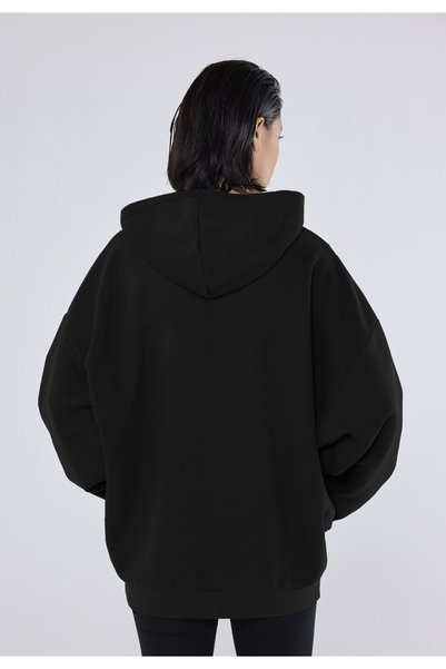 SELF CONTROL Düz Sweatshirt Kapüşonlu Hoodie Kışlık Yumuşak Kalın Kumaş - Okul ve Günlük Giyim