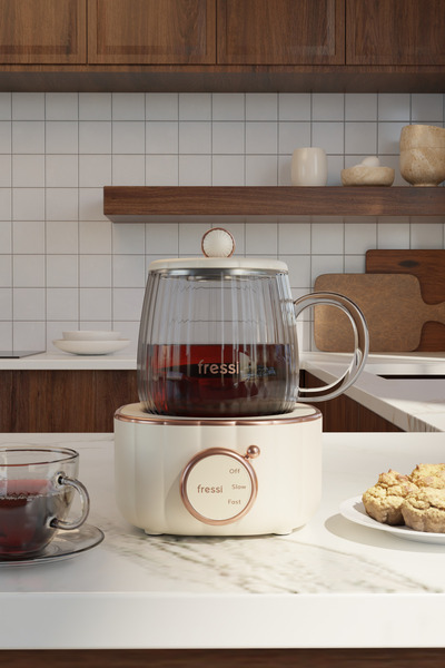 AboutThePerfect Çok Fonksiyonlu Cam Bardaklı Elektrikli Su Isıtıcı 600ml 400W...