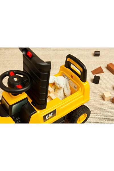 ALBADER سيارة دفع جرافة للأطفال مع ذراع متحرك ومقعد مريح مع مسند ظهر وتخزين مخفي