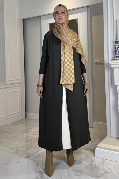 Rabia Şamlı Ferace Knitwear Cardigan Khaki