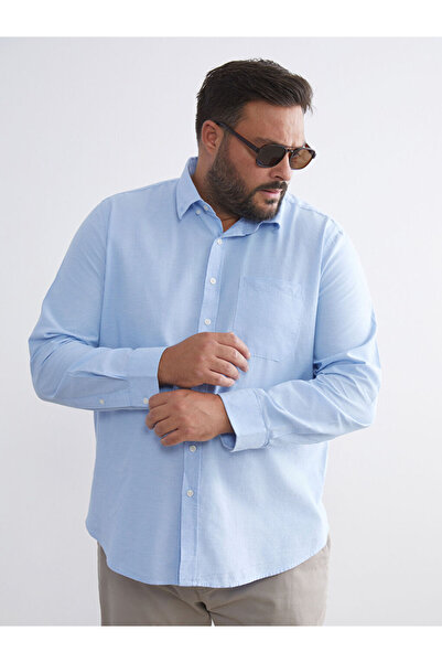 LC Waikiki Blue Regular Fit Long Sleeve Men's Shirt