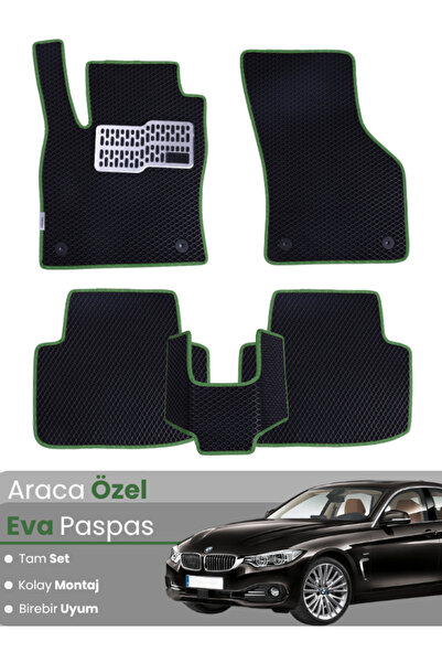Guerrino مجموعة كاملة من حصائر EVA متوافقة مع سيارة BMW الفئة 4 F36 GRANCOUPE...
