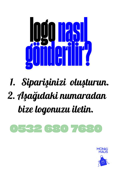 Monki Haus Water Repellent Stain Resistant Apron with Embroidered Logo for Companies Cafe Pastry Chef Kitchen Florist Aprons