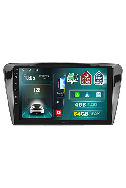 MaxTech Navigatie Skoda Octavia 3 (2013-2020) dedicata, 4 GB Ram 64 GB Rom OctaCore, Carplay & Android auto