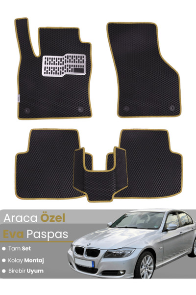 stiloto مجموعة كاملة من دواسات EVA متوافقة مع سيارة BMW الفئة الثالثة E90 سيد...