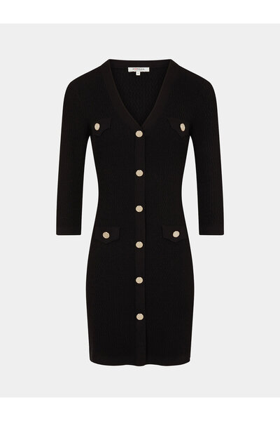 Morgan Γυναικείο Πλεκτό Φόρεμα 241-RMLILY Μαύρο