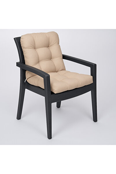 ELF CONSEPT Pofidik Arkalıklı Sandalye Minderi Özel Dikişli Bağcıklı 43x88 Cm