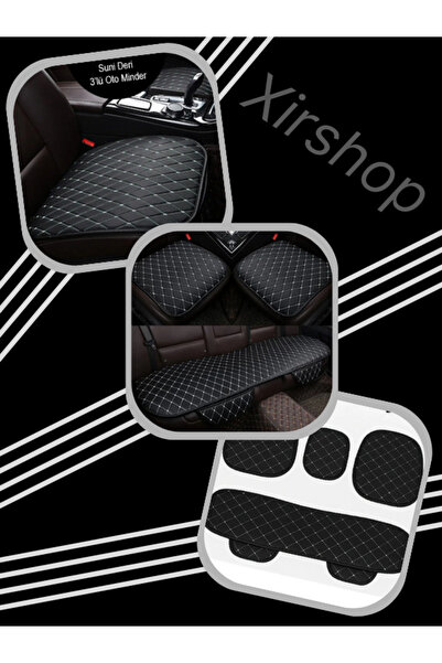 xirshop Maserati GranTurismo Set de perne pentru scaune din piele neagră cu cusături albe