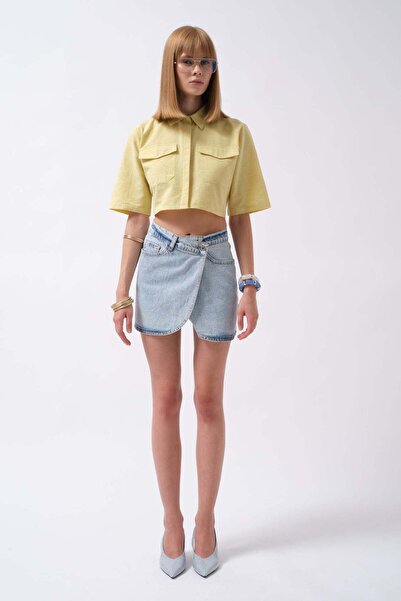 Maxi modena Anvelop Denim Mini Light Blue Skirt - 36