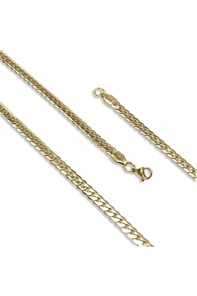 FM Flat Snake Chain Steel Necklace 1.2mm X 4mm 3183Cek039
