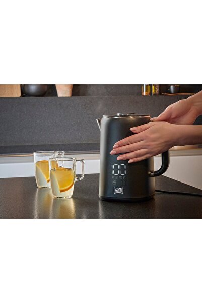 AboutThePerfect Dijital Gösterge Siyah Kettle Mat 1.7 L Sıcak Tutma Özellikli