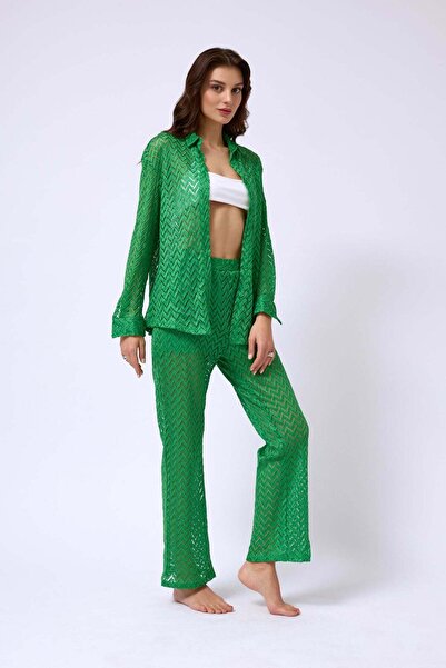 Maxi modena Brode Green Shirt Pants Set